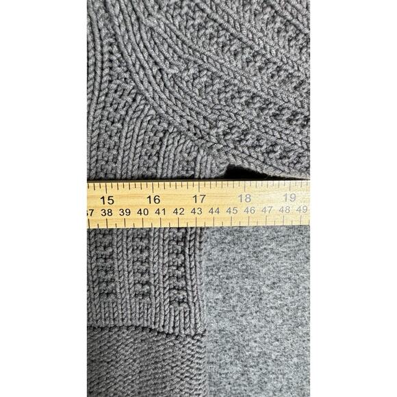 CALVIN KLEIN Women’s Gray Hooded Knit Cardigan Sweater Size Large Fall Cozy - Picture 7 of 12